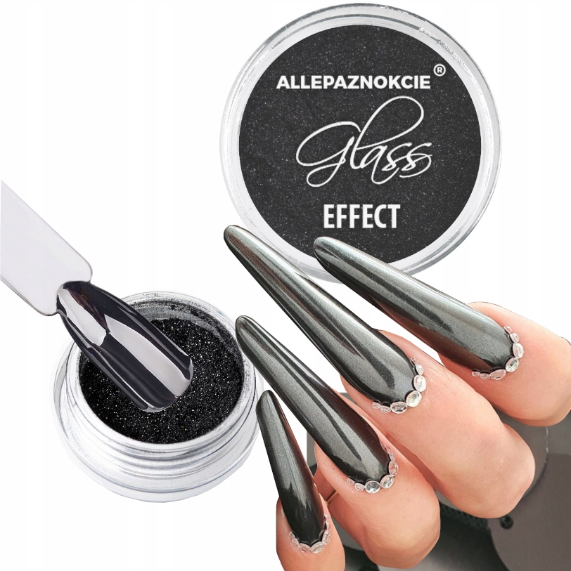 

Glass Black Efekt czarne lustro mirror pyłek hybry