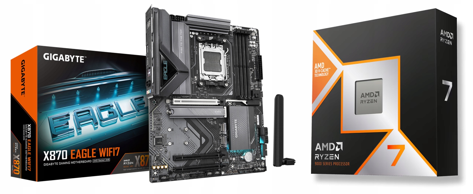 Zestaw Amd Ryzen 7 9800X3D X870 Eagle WIFI7