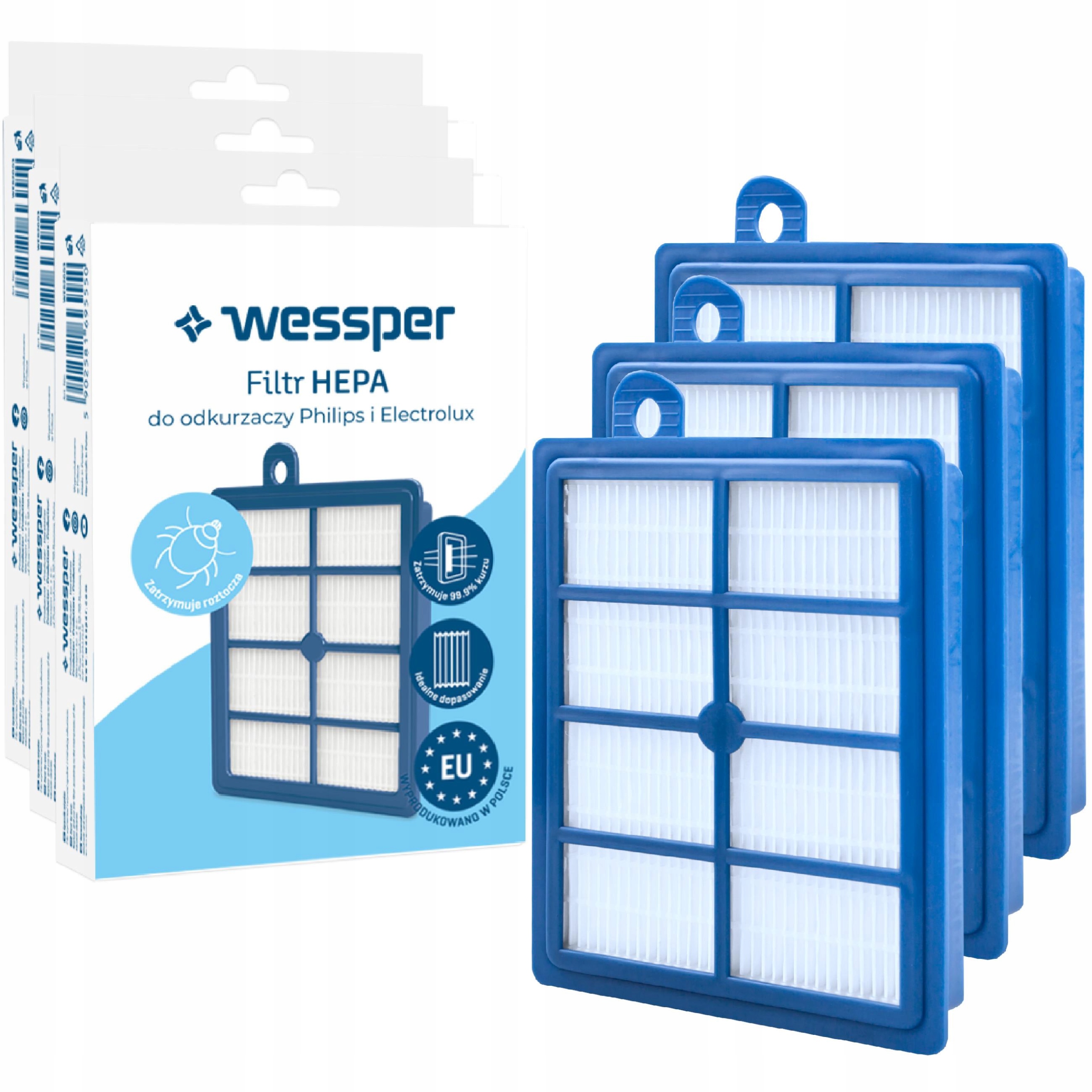 3x FILTR HEPA DO PHILIPS ELEKTROLUX ULTRASILENCER