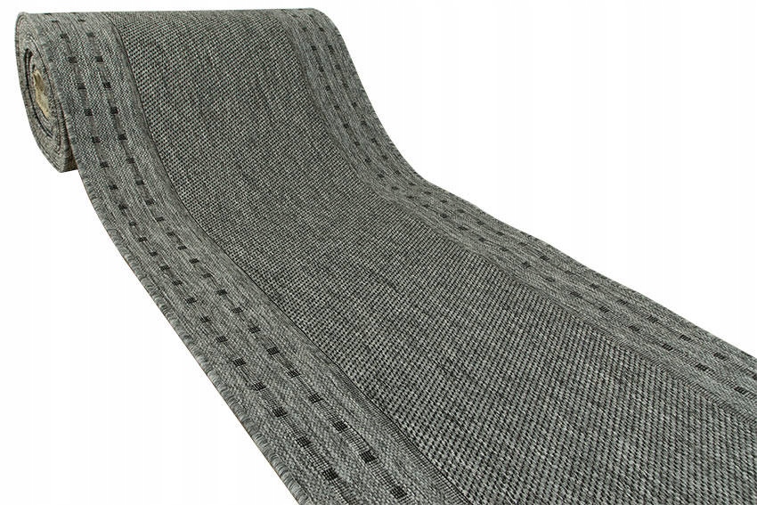 

szer. 67 cm Podgumowany Chodnik Sznurkowy Szary