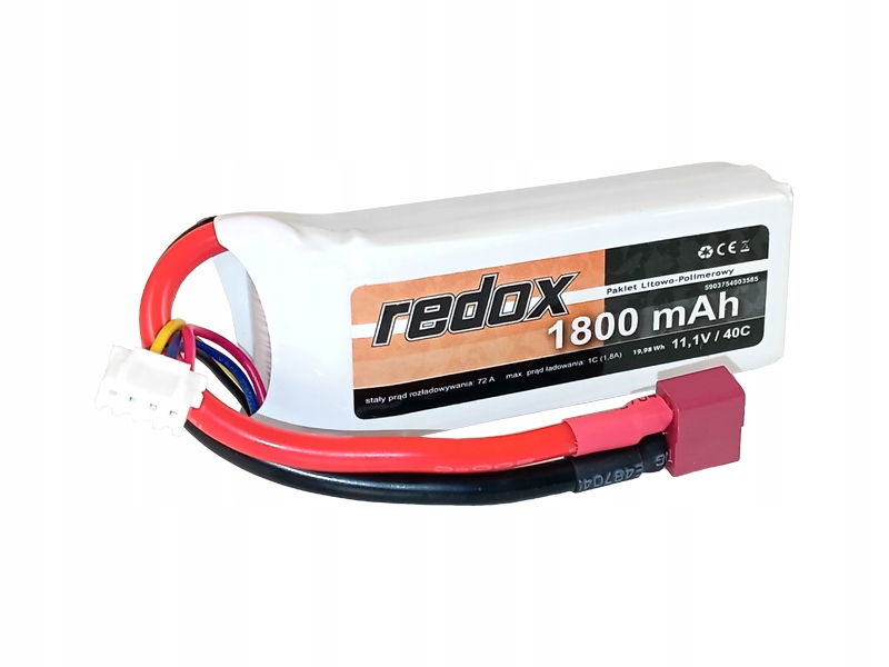 Akumulátor Redox 1800 mAh 11,1V 40C LiPo balíček