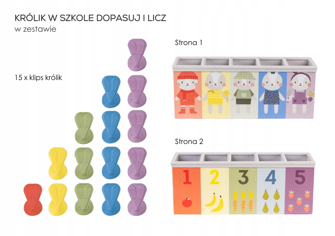 Taf Toys Zabawka Edukacyjna Królik W Szkole Dopasuj i licz