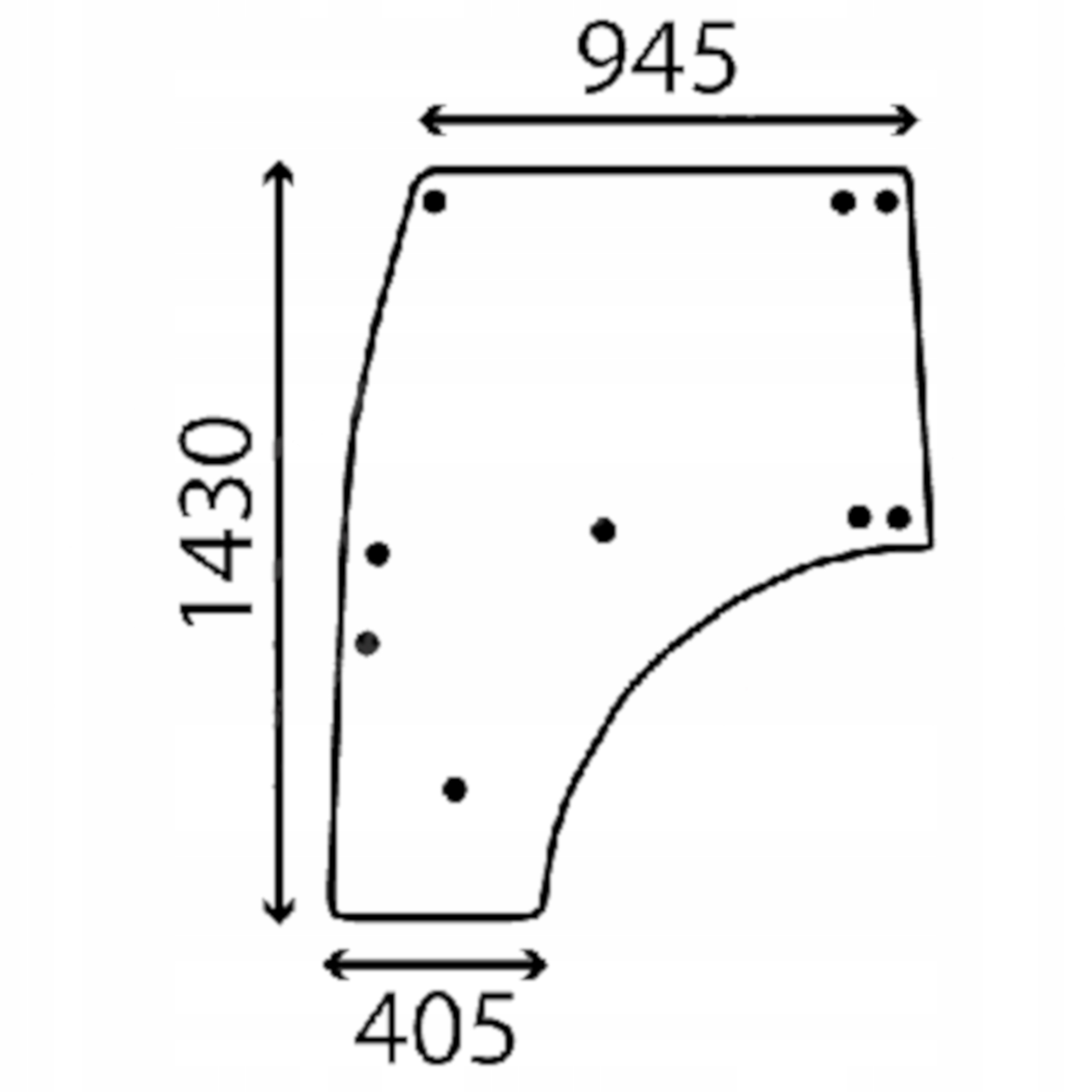 sklo Case dveře 450191A1 (4612)