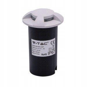 Oprawa Gruntowa 1W LED Biała 4-stronna IP67 Marka V-tac