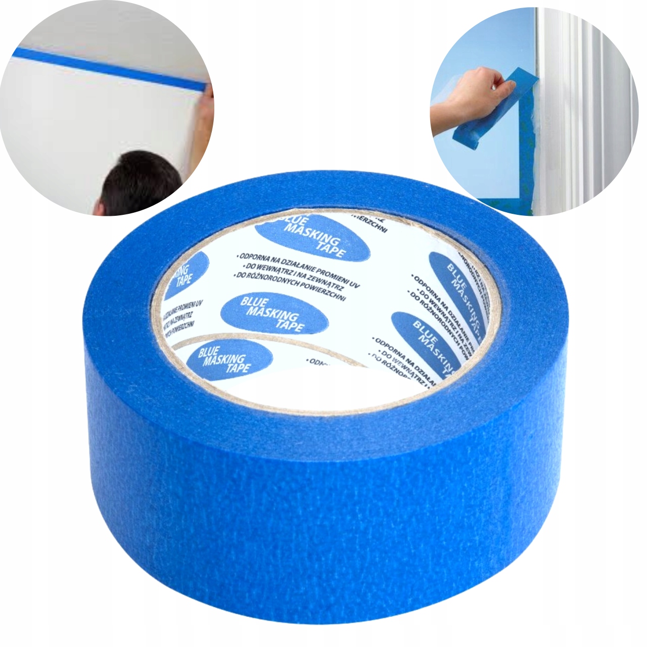 TAŚMA MALARSKA MASKUJĄCA PAPIEROWA NIEBIESKA 48X50 TAŚMY PROFESJONALNA HIT