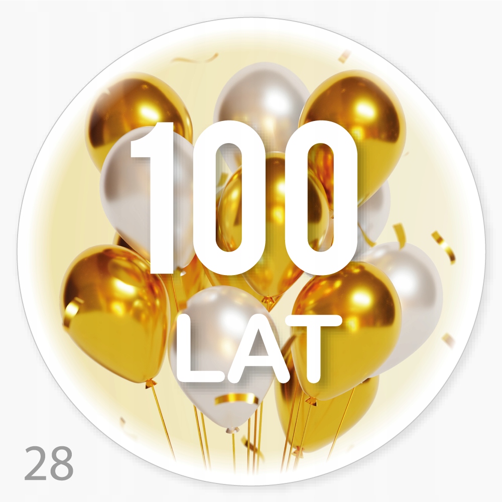 

Naklejki 100 Lat upominek kwiaciarnia cukiernia 48