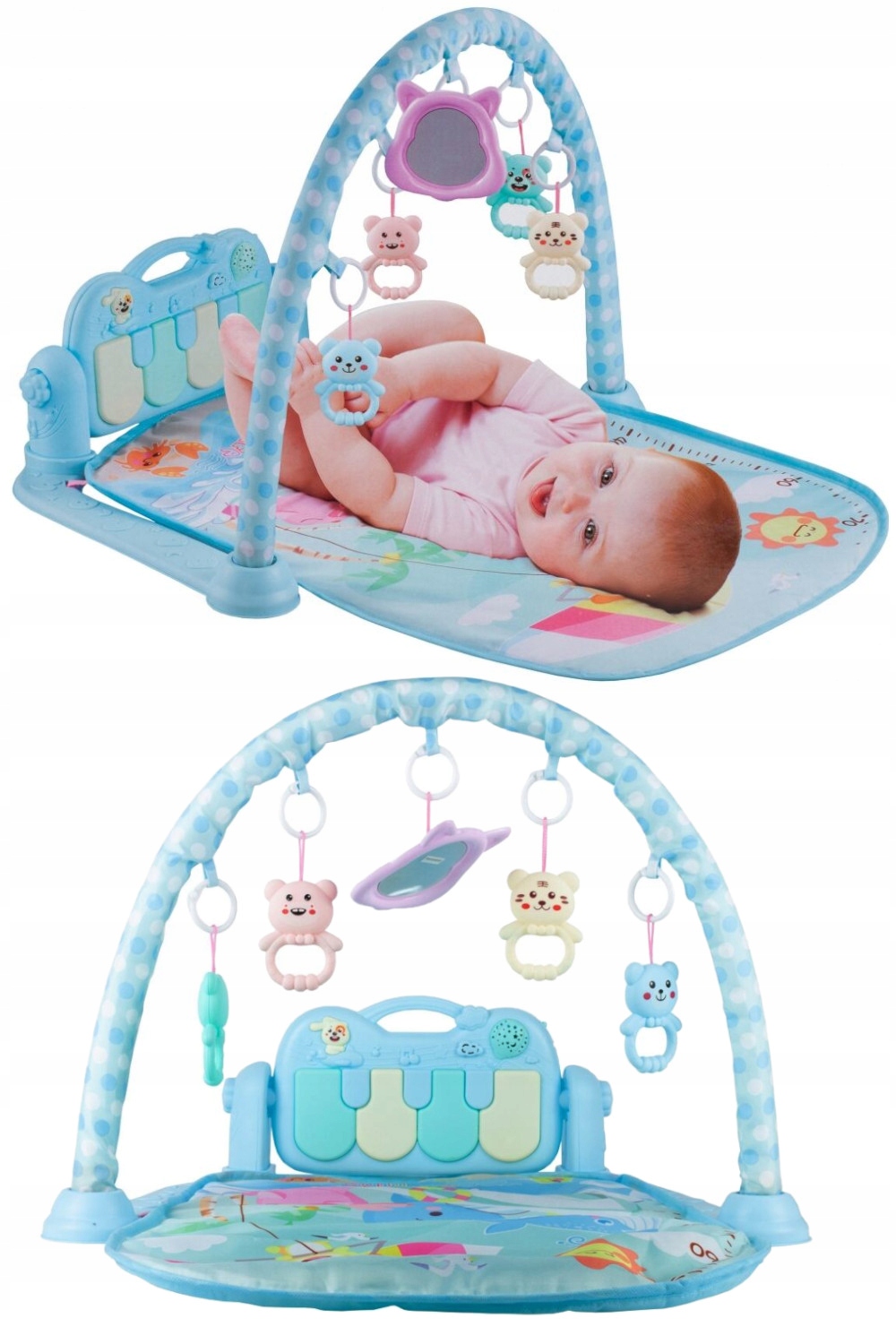 INTERAKTYWNA MATA EDUKACYJNA Z PIANINKIEM 3w1 MATA DLA MALUSZKA + ZABAWKI Kod producenta U812