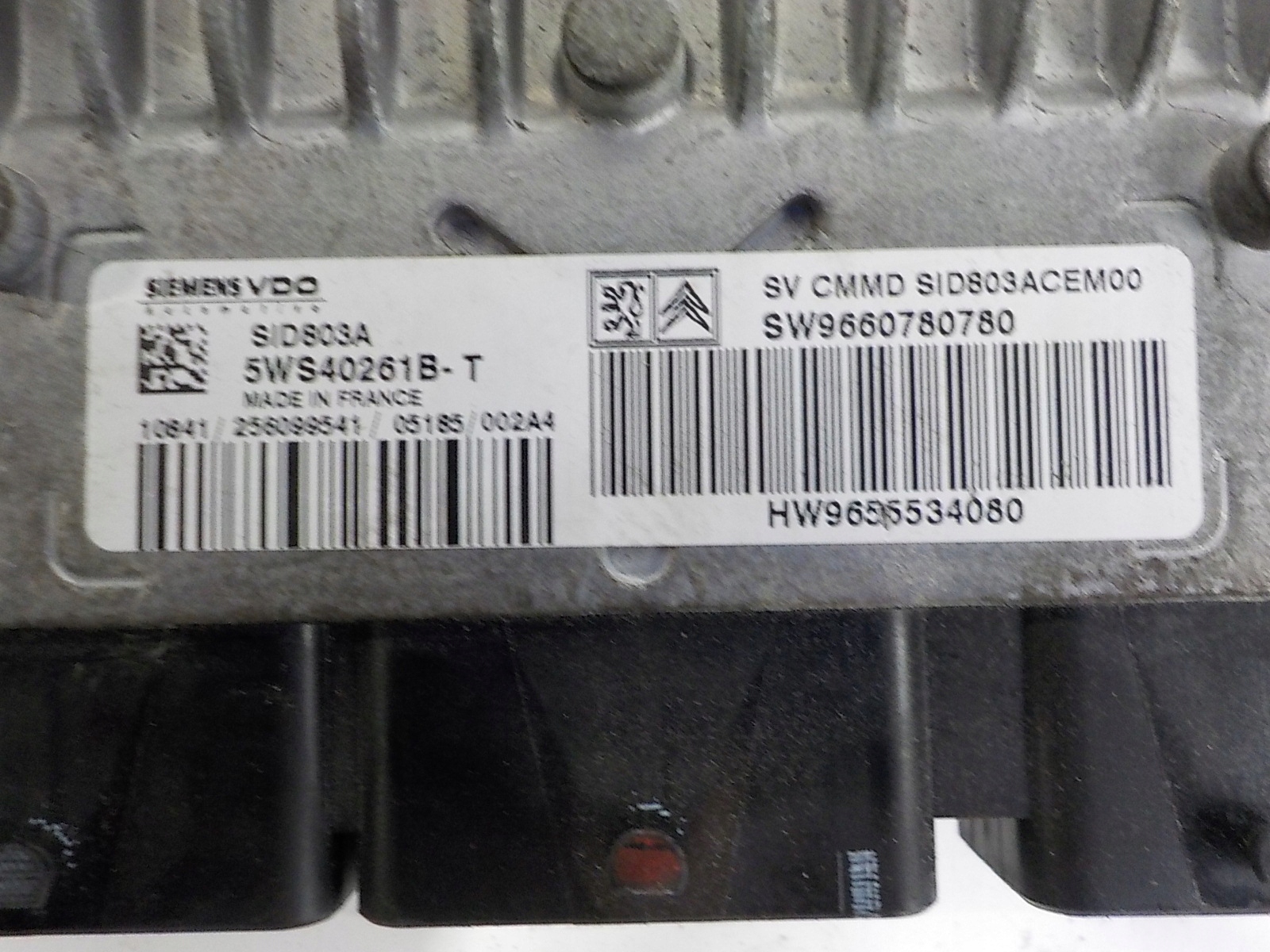PEUGEOT computer control unit 5WS40261B-T 9660780780
