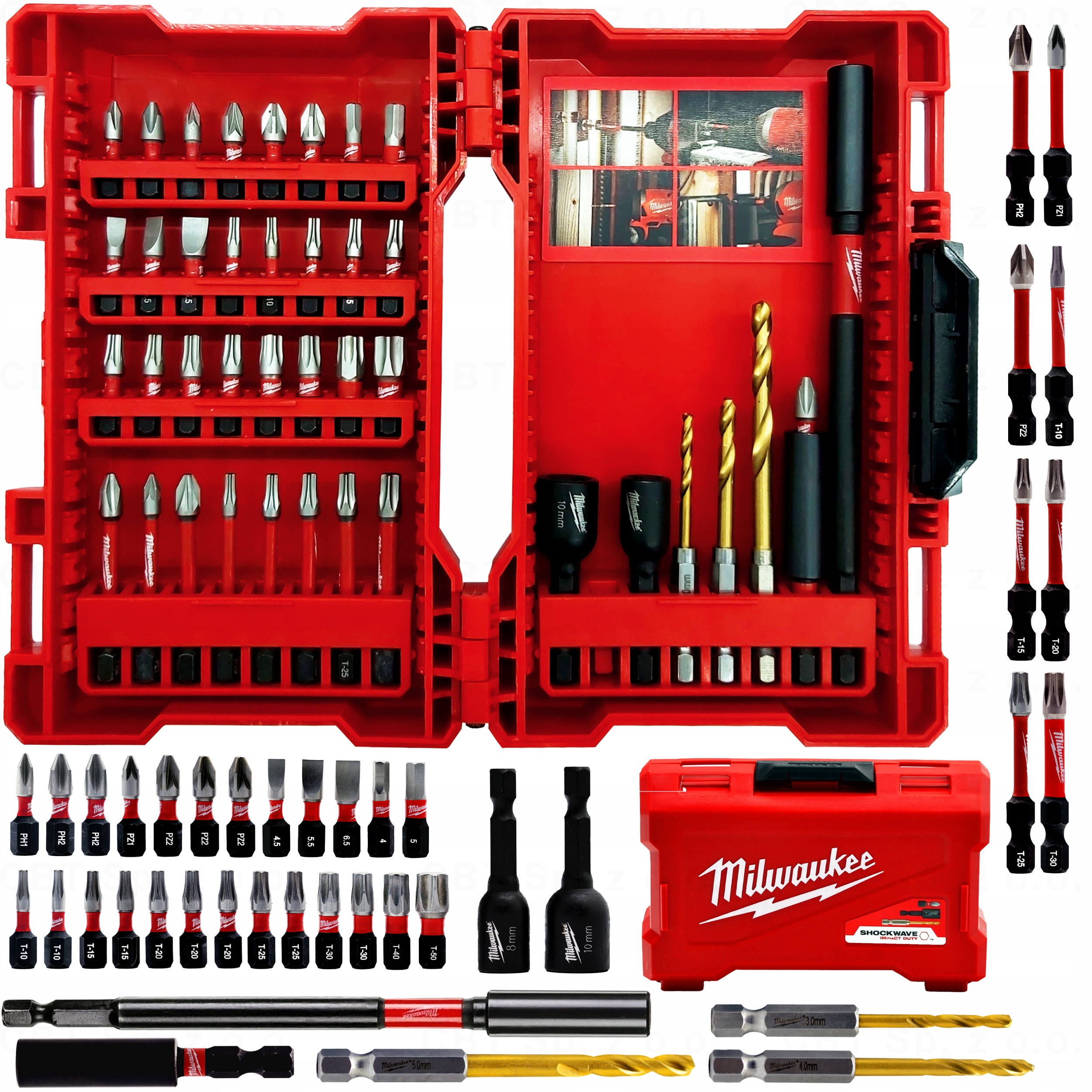 Milwaukee Набор бит 40 элементов 3x мощнее