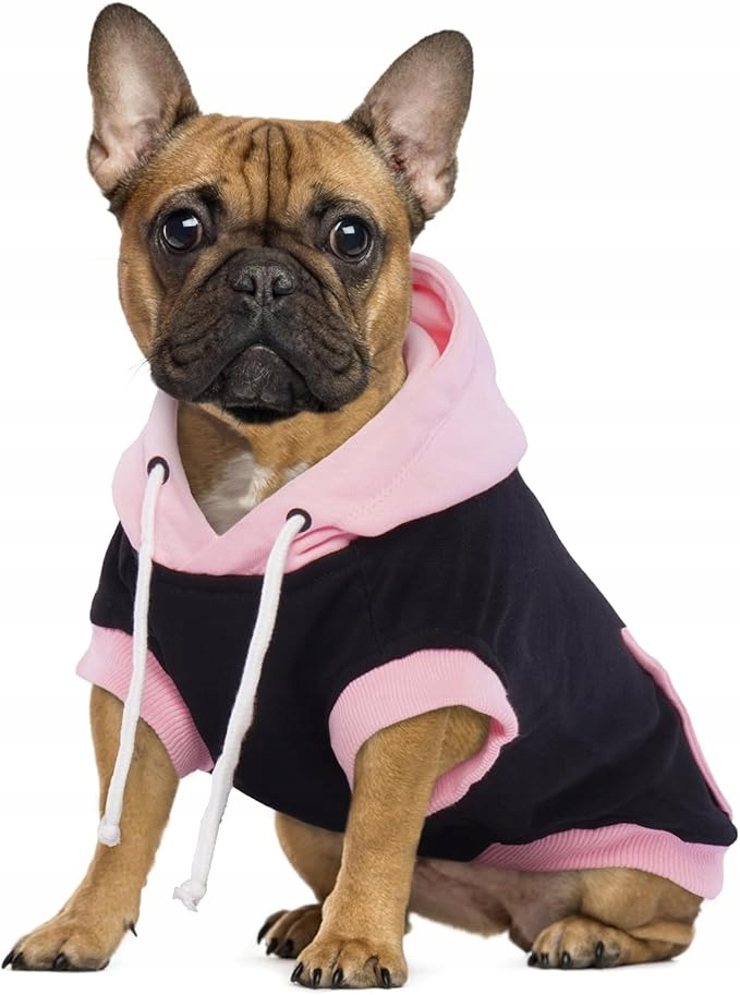 Levně Hjumarayan Mikina s kapucí pro psa růžovo černá na jaro a zimu