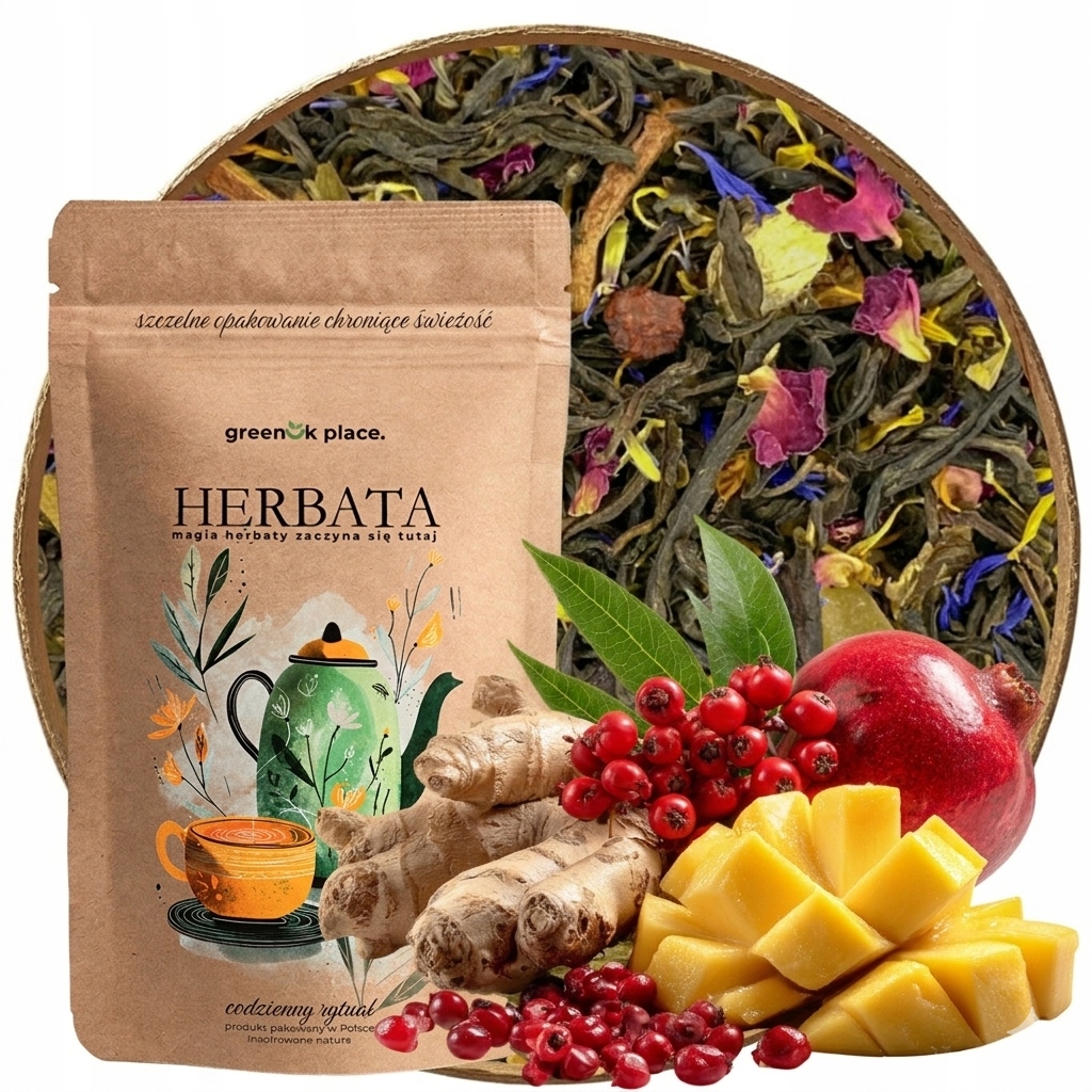 Herbata Pu-erh Zdrowa Energia 1000g Sheng Green czerwona Pobudzająca 1kg