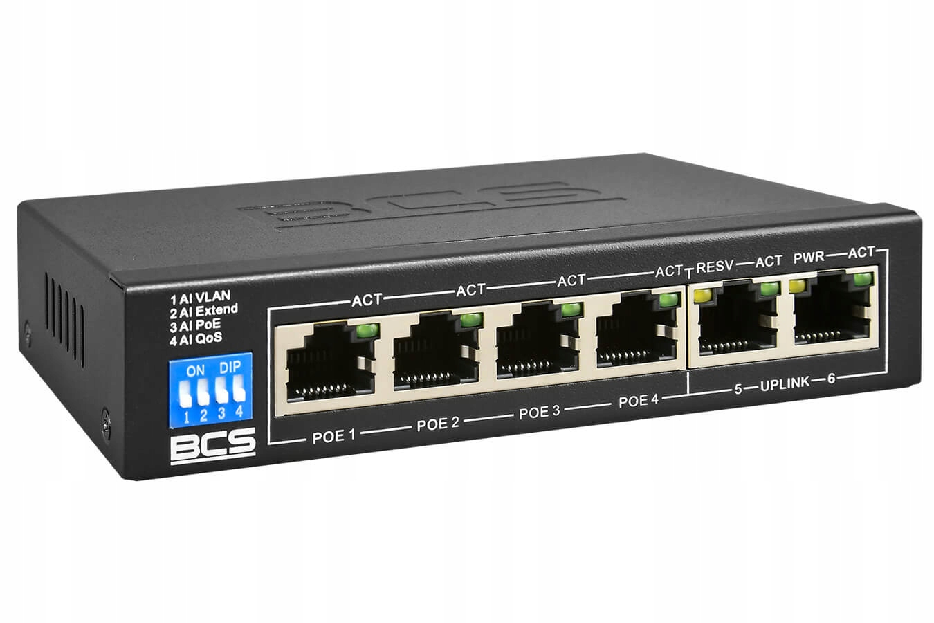 PoE Switch Full Gigabit 1000Mbps 4x PoE 2x Uplink BCS-B-SP04G02G
