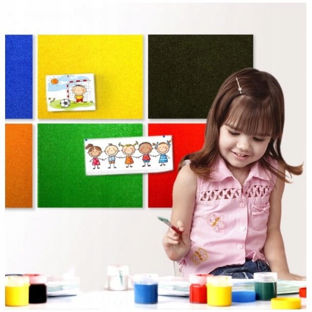 Tablica korkowa samoprzylepna SZARY 5x455x610mm Stan opakowania oryginalne