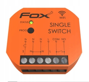 Sterownik przekaźnik 1-kanałowy Single Switch Wi-Fi 230V F&f Wi-R1S1P-P Fox