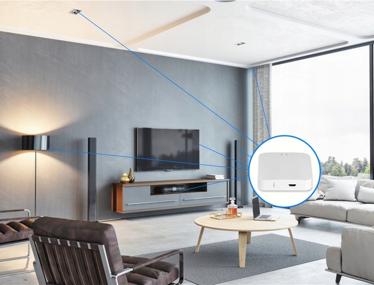 TUYA ZigBee 3 x GŁOWICA TERMOSTAT + CENTRALA WIFI Kolor biały