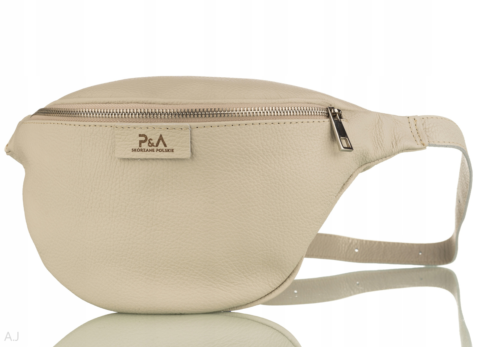 Dámská kožená ledvinka, kožená taška, crossbody na boky, prostorná