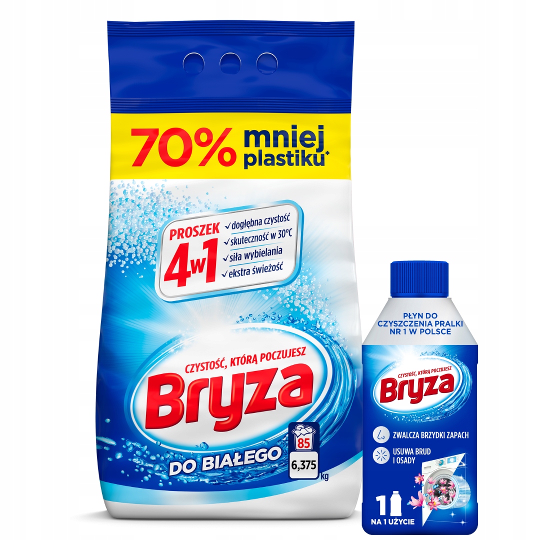 Levně Bryza 4v1 prací prášek White 6,825 kg 105 praní Dárek