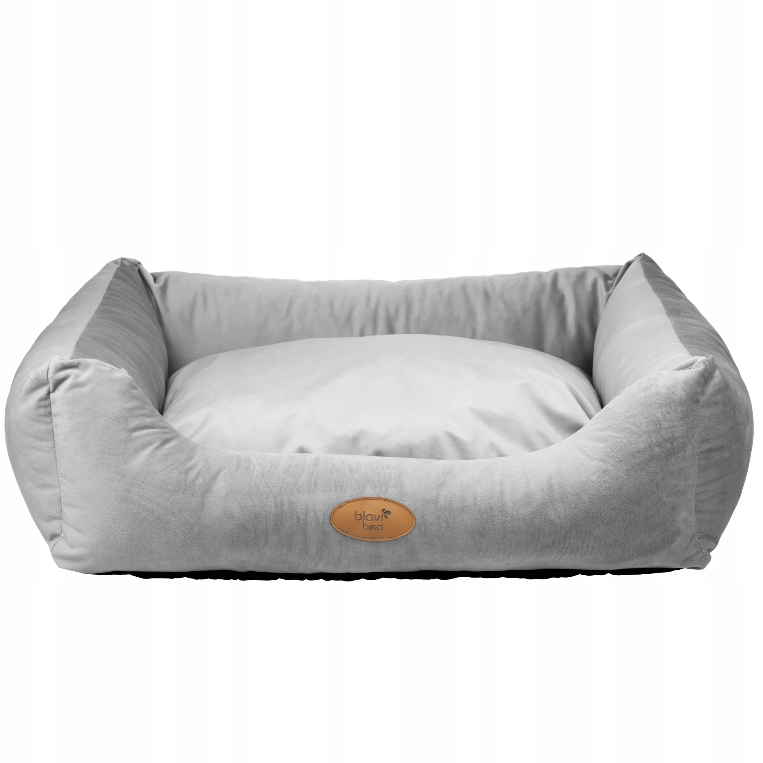 Blovi Bed Velur Love Light Grey welurowe legowisko dla psa i kota M