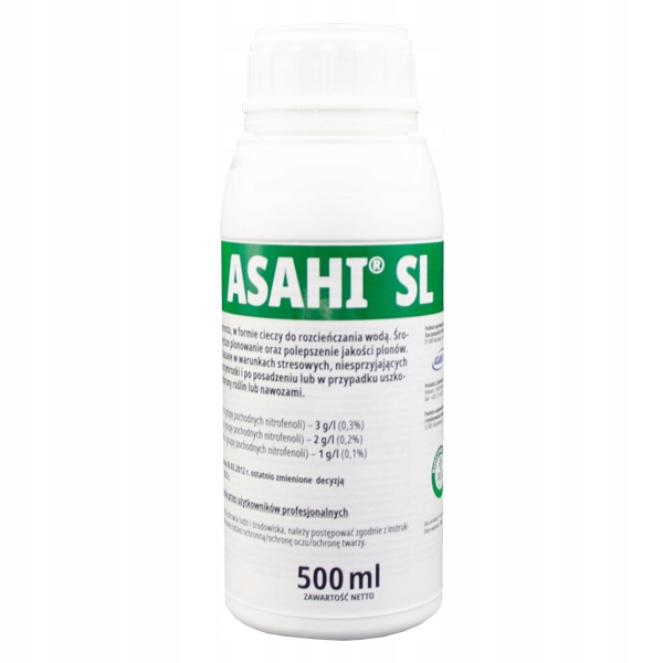 STYMULATOR WZROSTU ASAHI SL 0.5L ZWIĘKSZA PLON POPRAWIA ODPORNOŚĆ ROŚLIN