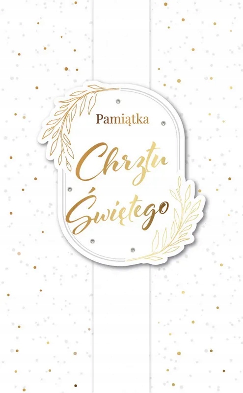 Kartka na Chrzest z tekstem pięknie zdobiona LUX88