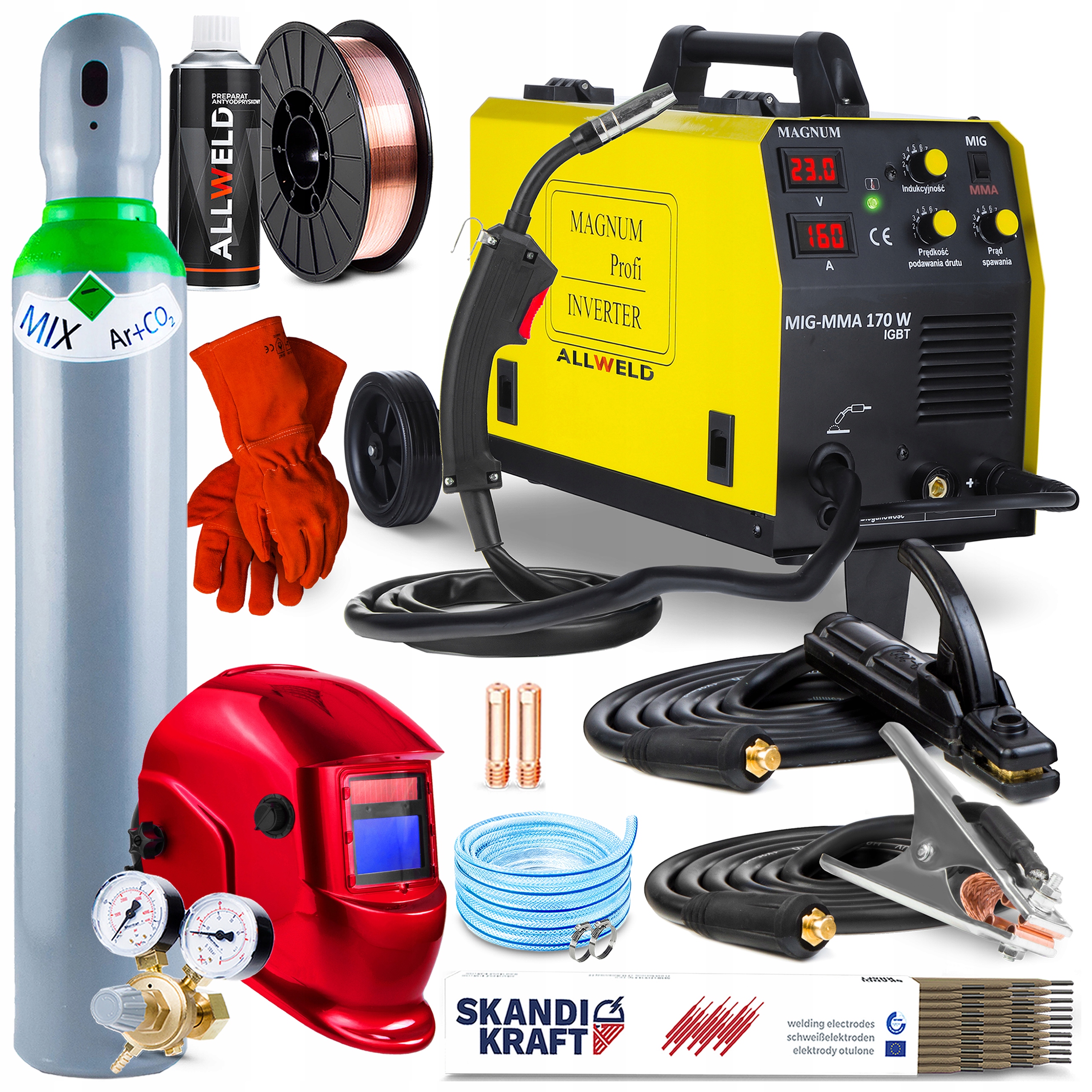 Spawarka Inwerter Magnum Mig Mag Flux Aluminium Synergia Igbt 230V 160A