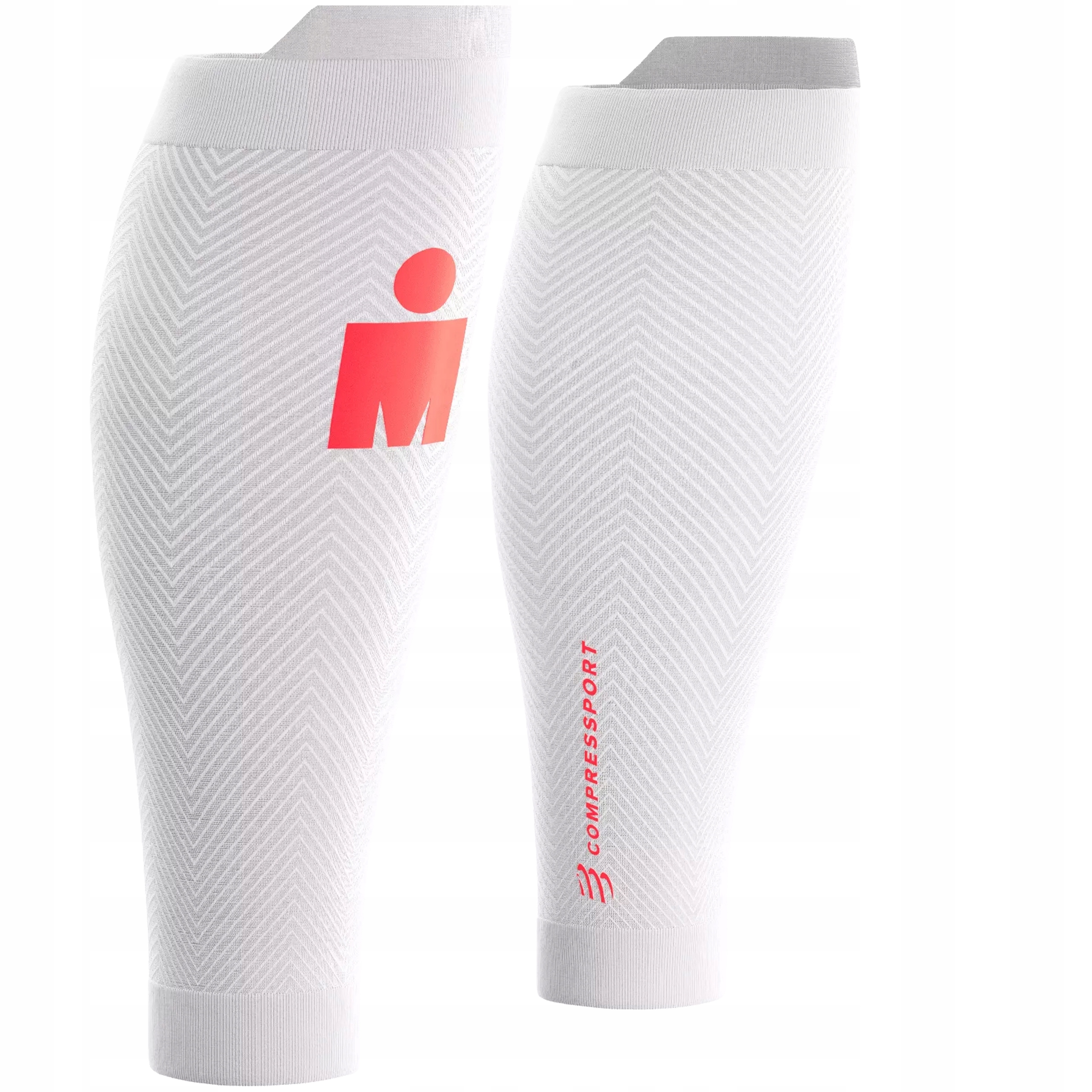 Opaski Kompresyjne na Łydki Lekkie Compressport R2 Oxygen Ironman Białe T1