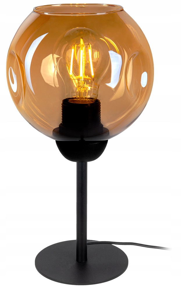 NOWOCZESNA LAMPKA BIURKOWA STOŁOWA NOCNA KULA LED Zasilanie sieciowe