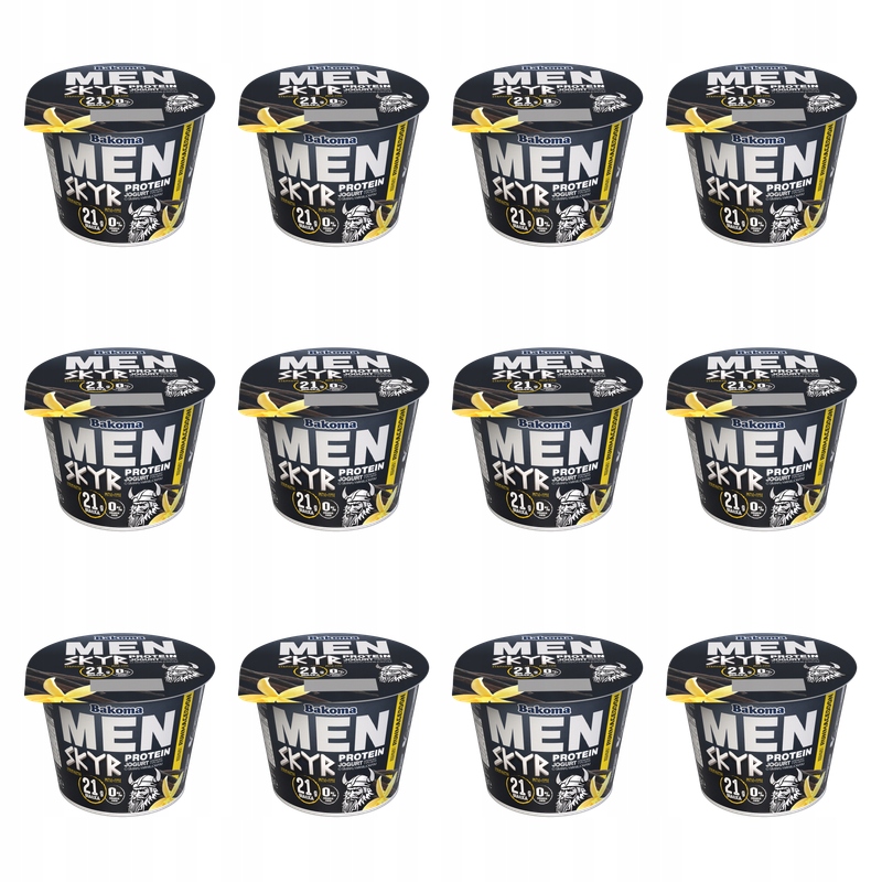Bakoma Men Protein krémový jogurt typu Skyr s vanilkovou příchutí 300 g X12
