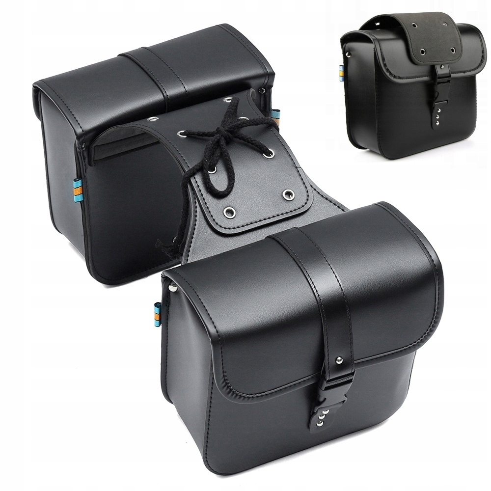 2x Univerzální motocyklové tašky Boční tašky Tašky na zavazadla Taška Pu