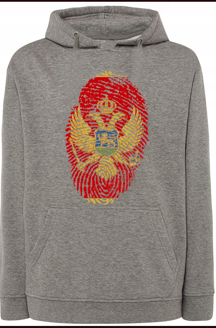 Černá Hora Vlajka Otisk Pánská Mikina S Kapucí r.XL