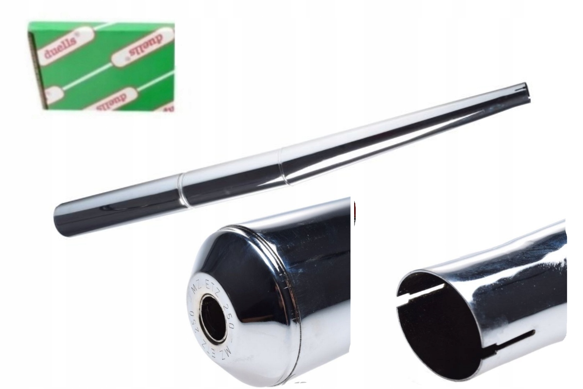 Tlmič Výfuku Výfukové Potrubie Mz Etz 250 Duells Taiwan Chrómovaný