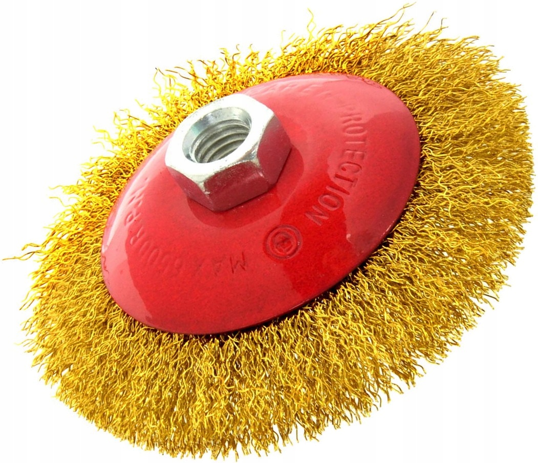 

Szczotka druciana boczna 115mm Mosiądz M14