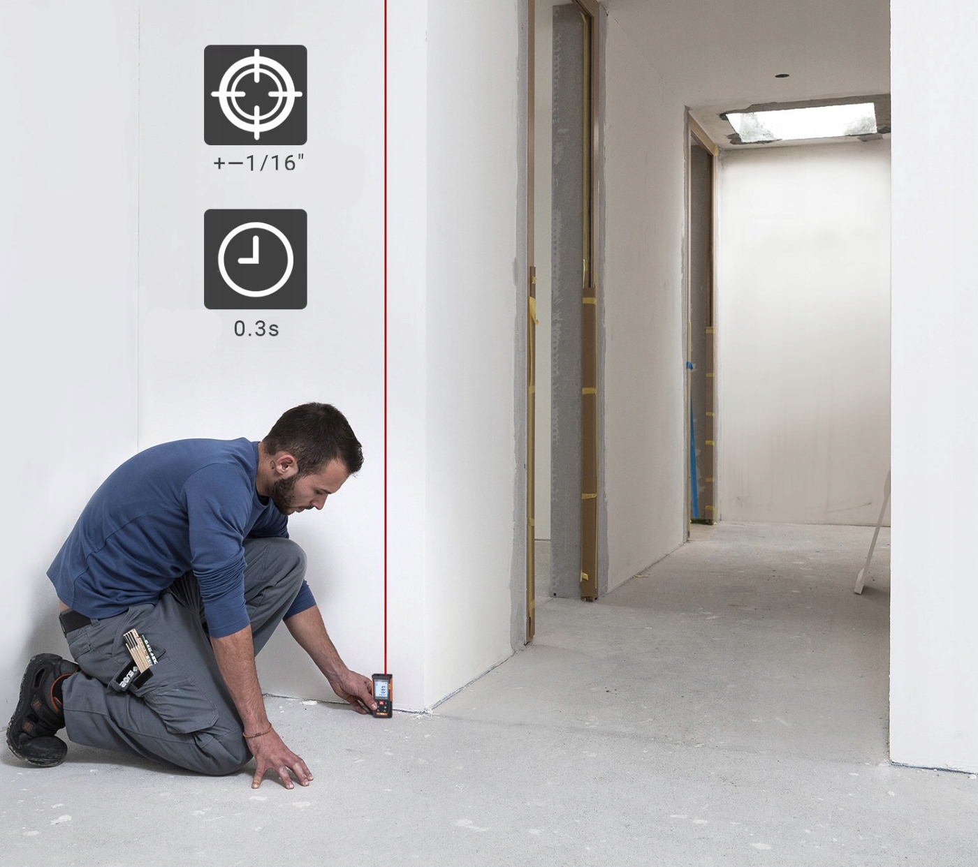 DALMIERZ LASEROWY MIERNIK ODLEGŁOŚCI 50m TACKLIFE Kod producenta HD50