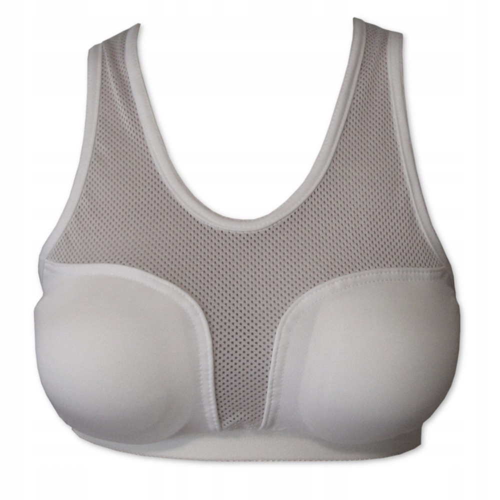 Chránič prsou pro ženy, bílý, vyjímatelné, 2 košíčky, velikost Xs