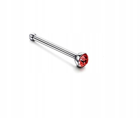 

Kolczyk do nosa piercing cyrkonia czerwona P3