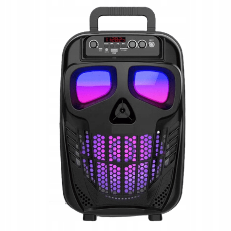 GŁOŚNIK BEZPRZEWODOWY PRZENOŚNY KARAOKE BLUETOOTH RADIO MIKROFON LED USB Marka Lemon
