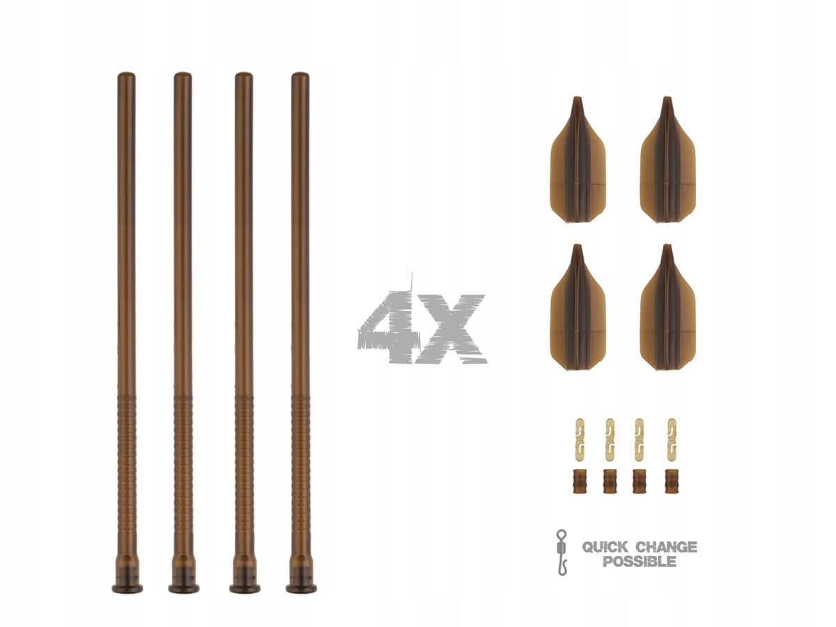 Rurki z lotką łącznik quick change do koszyczka 14 cm/4 szt Zfish