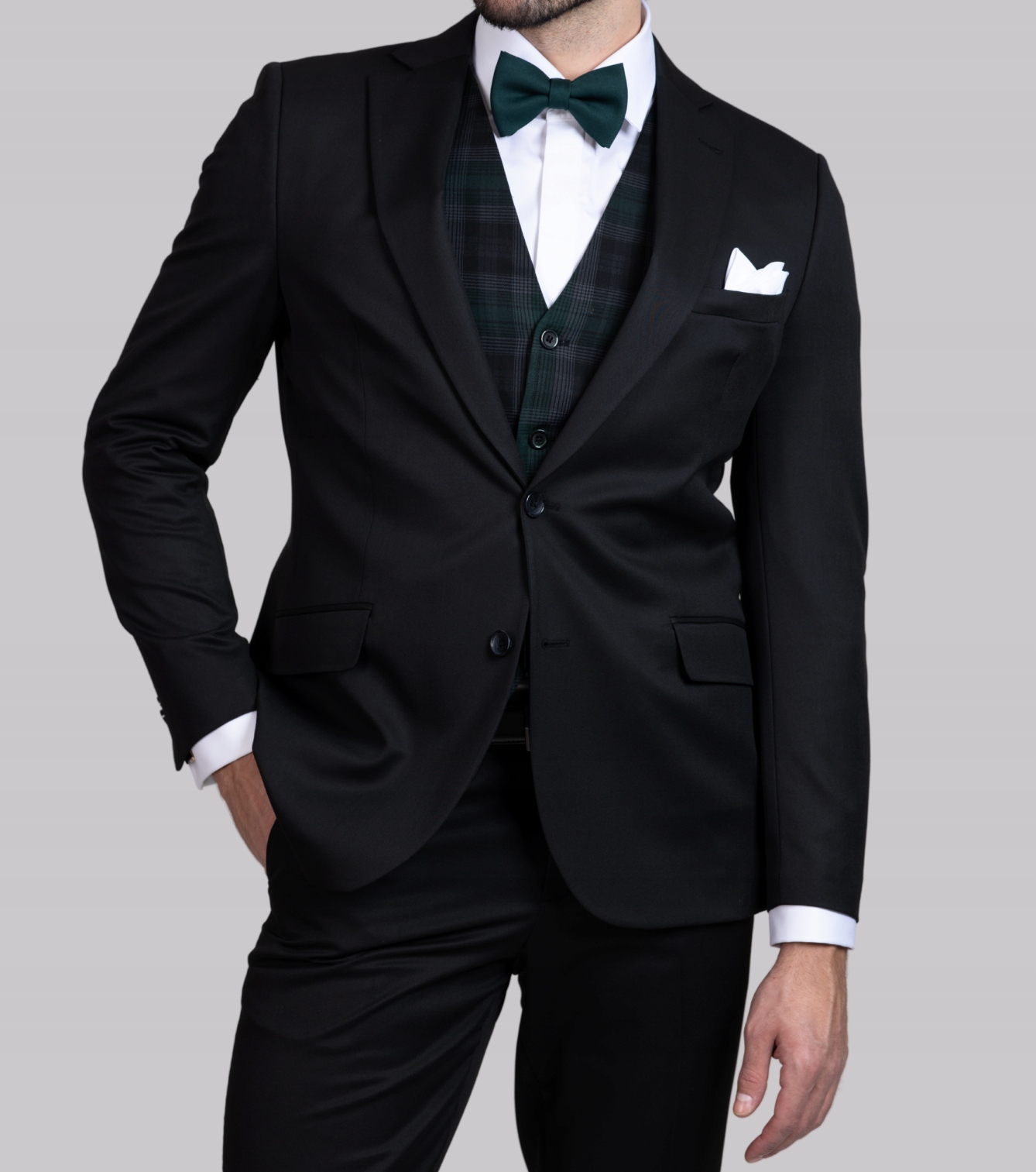 Sako pánské společenské, jednořadé, černé, střih Regular, velikost 188/108