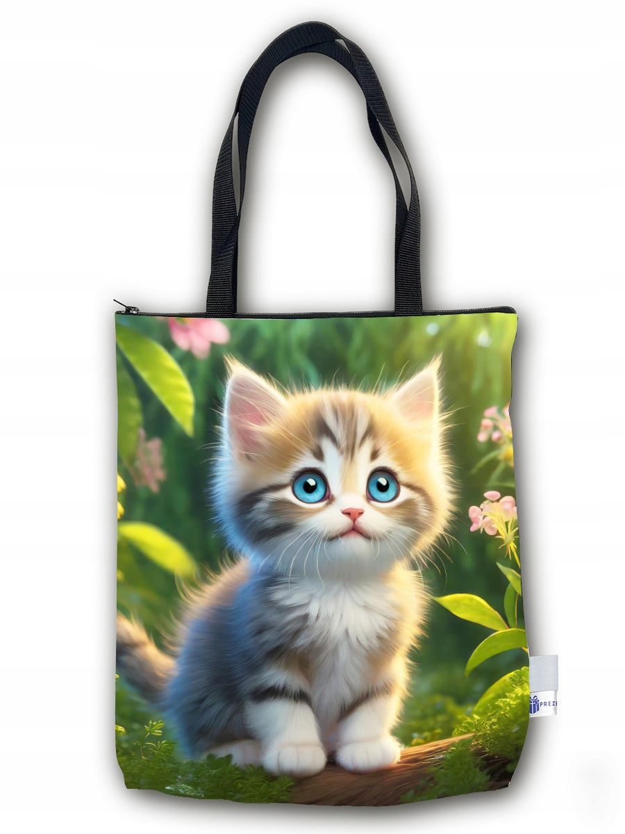 Torba na zakupy / Słodki Brązowy Kot / Torba z Kotem / Zwierzęta / Kot