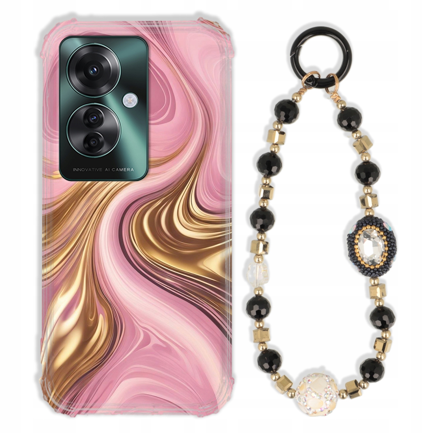 Pouzdro Pro Oppo Reno 11F 5G Antishock Zirkony Černo Zlaté|odolné|silné