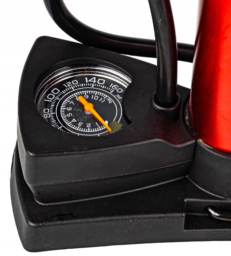 POMPKA NOŻNA METALOWA SAMOCHODOWA ROWEROWA MOCNA Z MANOMETREM PODŁOGOWA Model PU03