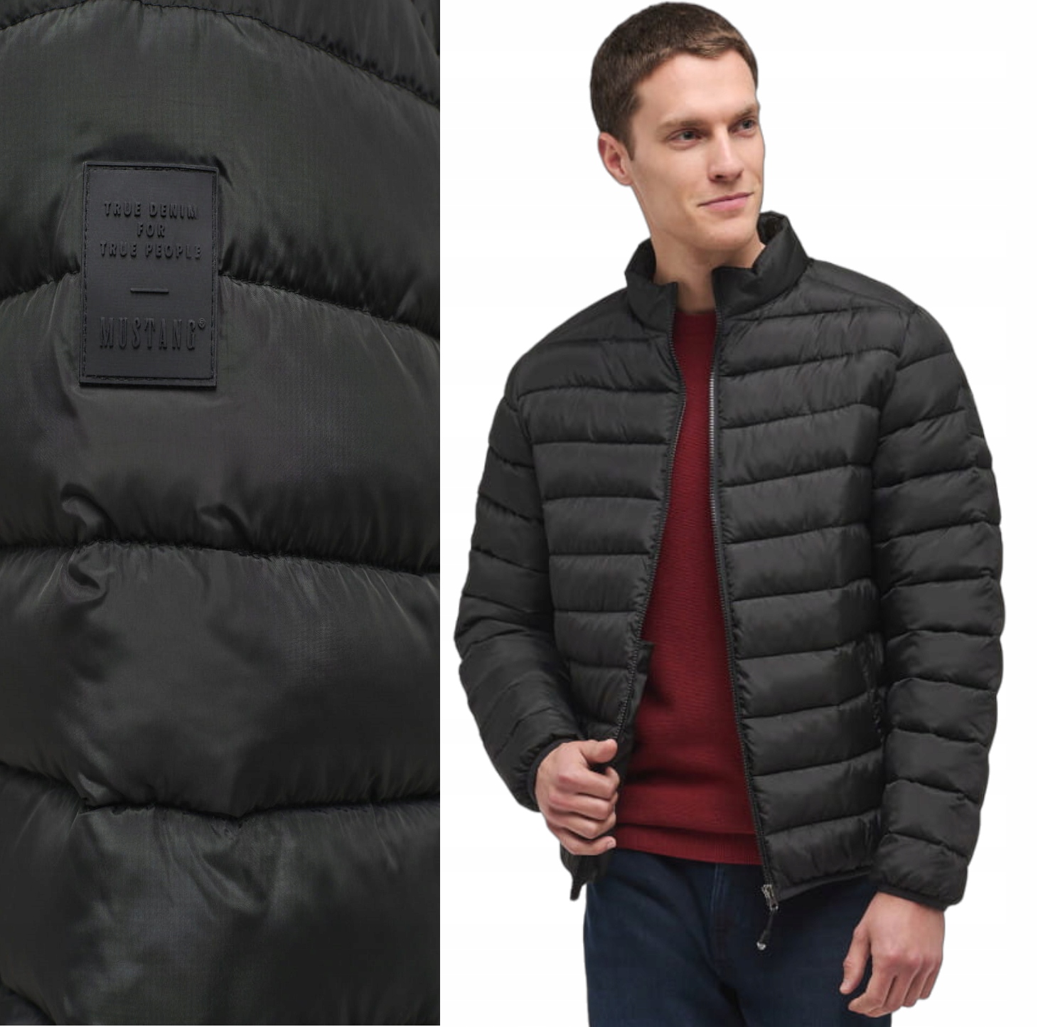 Mustang pánská podzimní a zimní prošívaná bunda černá vel.
