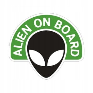 

Alien on Board - naklejka