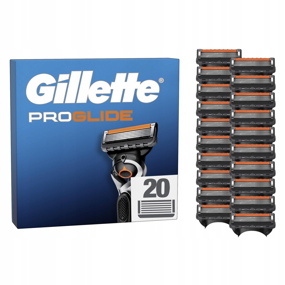 Gillette ProGlide Náhradní hlavice 5 břitů s přesným trymerem 20ks