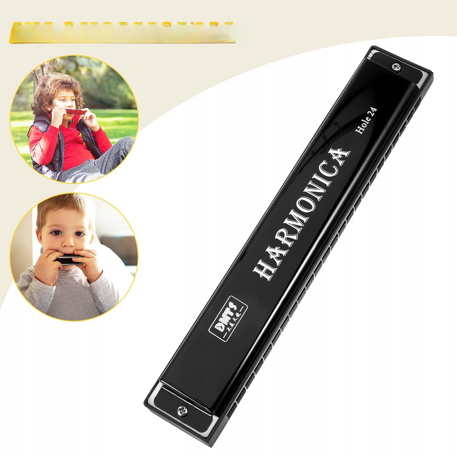 HARMONIKA DLA DOROSŁYCH ORGANÓW USTNYCH DLA POCZĄTKUJĄCYCH DZIECI Kolor czarny