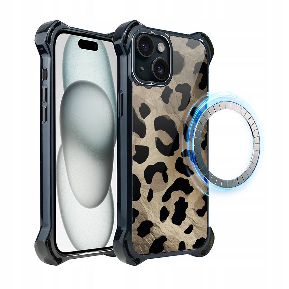 Pouzdro DropGuard Ultra pro iPhone 15 Ibizu s MagSafe, s motivem divokého leoparda