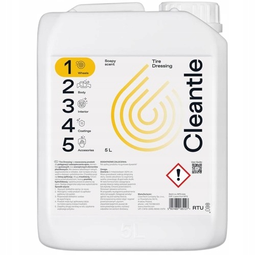 Cleantle Tire Dressing na starostlivosť a ochranu pneumatík 5L