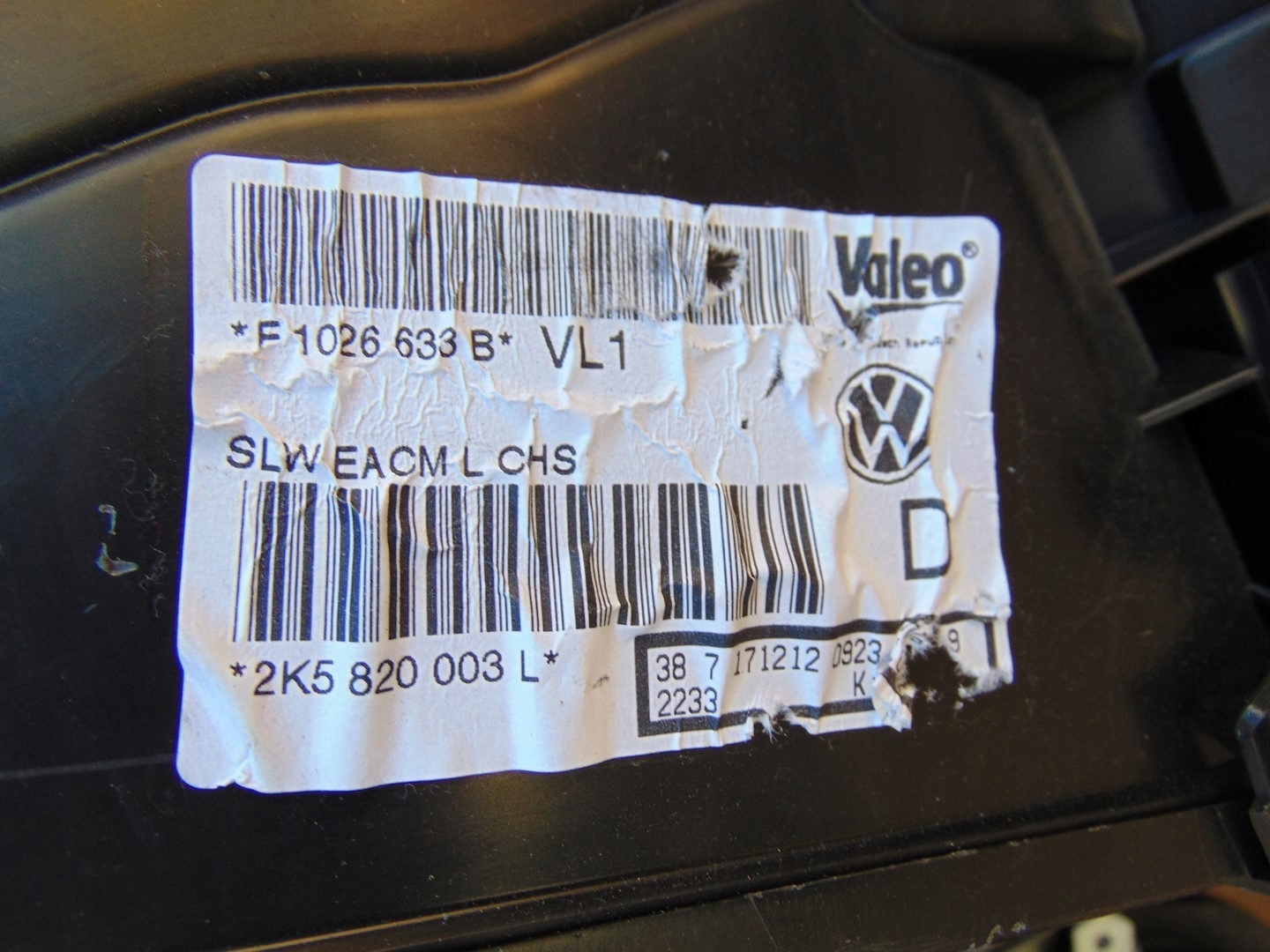 радиатор отопителя кондиционера vw Caddy III РЕСТАЙЛИНГ 2010-2015 2K5820003L европа