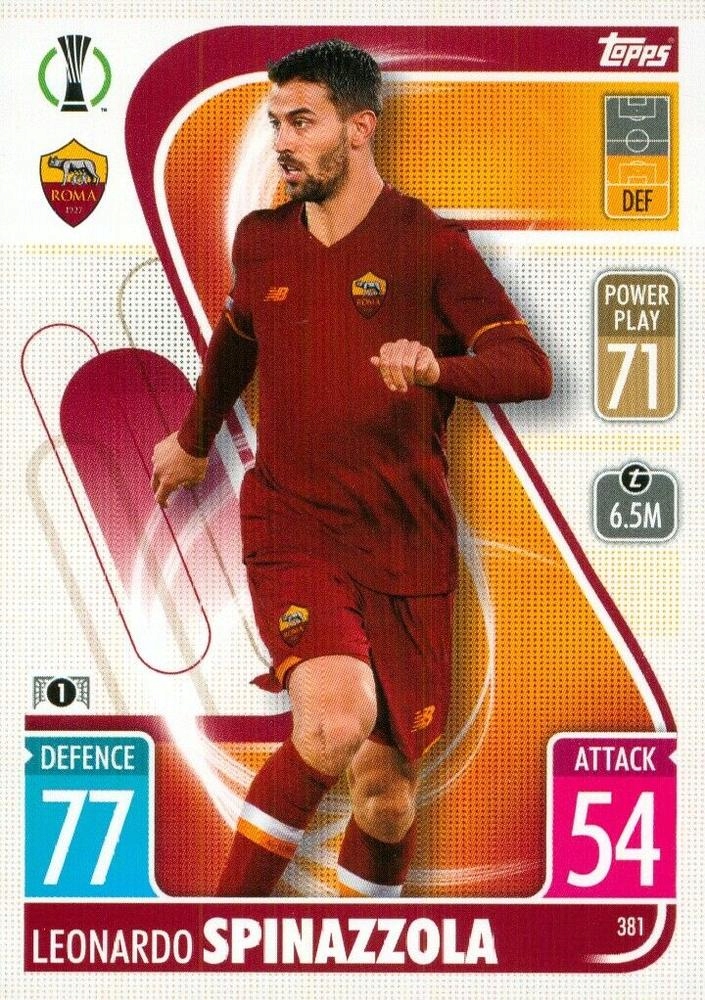 Match Attax 2021/22 381 Leonardo Spinazzola Topps