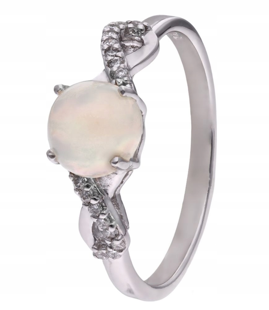 Prstýnek Ag 925 opál s diamantem CVD-3441-R-OP vel. 17